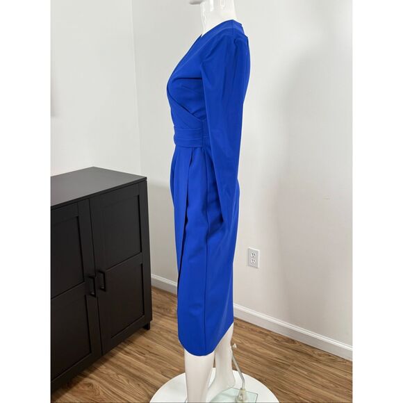 Chiara Boni La Petite Robe Jodene Pleated Wrap Midi Dress Size 4 - Picture 6 of 10